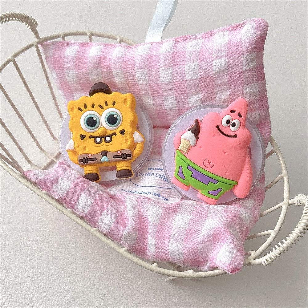 Girl's Creative Bow Silicone Starfish Cartoon Cat Rabbit Bear Mobile Phone Magnetic Folding Stand Trendy Universal New Style