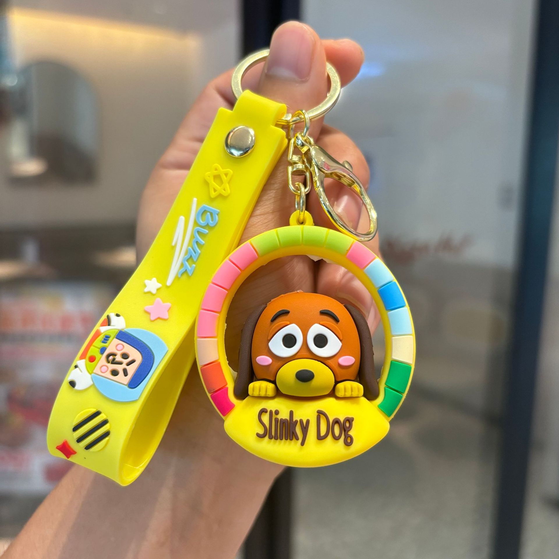 Buzz Lightyear Keychain PVC Puppet Colgante Jugues Total Movilización Keychain Baby Grab Keychain Regalos