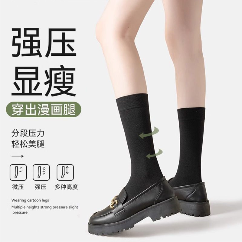 Calcetines de pantorrilla de primavera y verano delgados de algodón absorbente de sudor, Zhuhai al por mayor, japonesas, jk, calcetines de rodilla