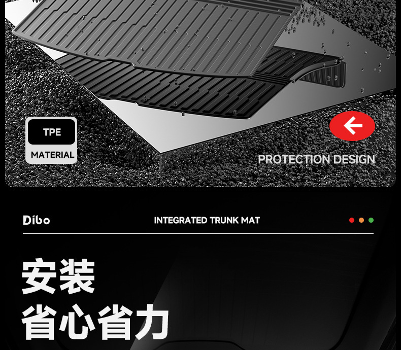Suitable for Tesla's New Model Y3 Integrated Trunk Mat, Front and Rear Compartment Integrated Mat, Tpe Interior Protection