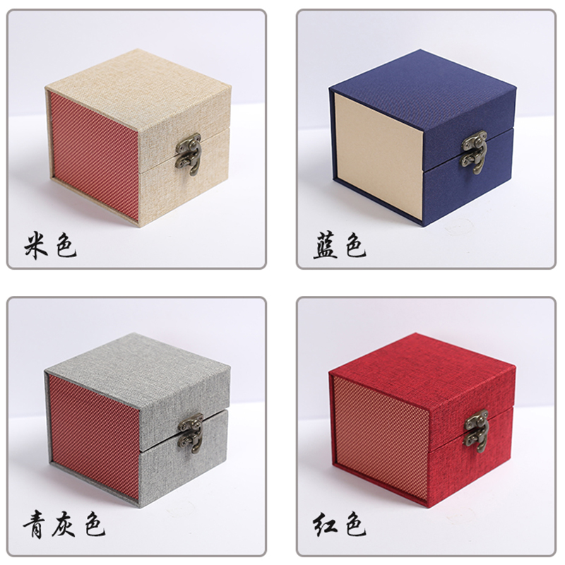 Caja de arena púrpura, caja de tazas, caja de brocado, caja de embalaje, caja de jade antigua, caja de regalo, colección de lino personalizada, caja de brocado