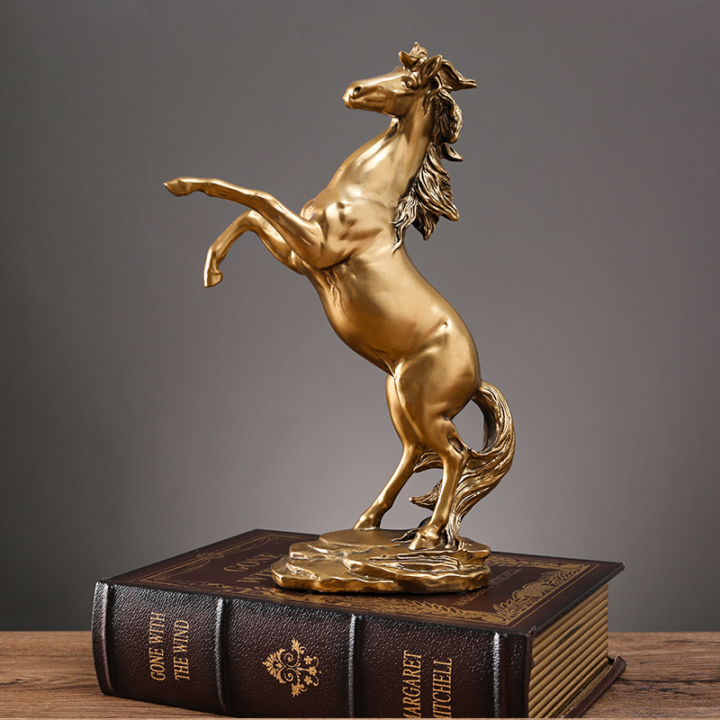 Horse to Success Creative Resin Ornaments Lucky Horse Get Rich Living Room TV Cabinet Wine Cabinet Decorations