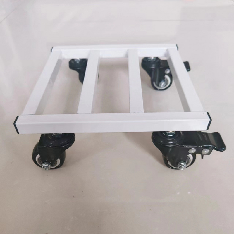 万向刹车轮托盘烤漆加厚铁架底座家电小推车花瓶盆景增高移动托盘|undefined
