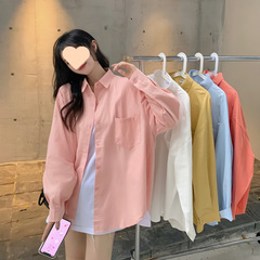 2025春季新款衬衫女学生韩版宽松潮长袖百搭外套设计感衬衣上衣女