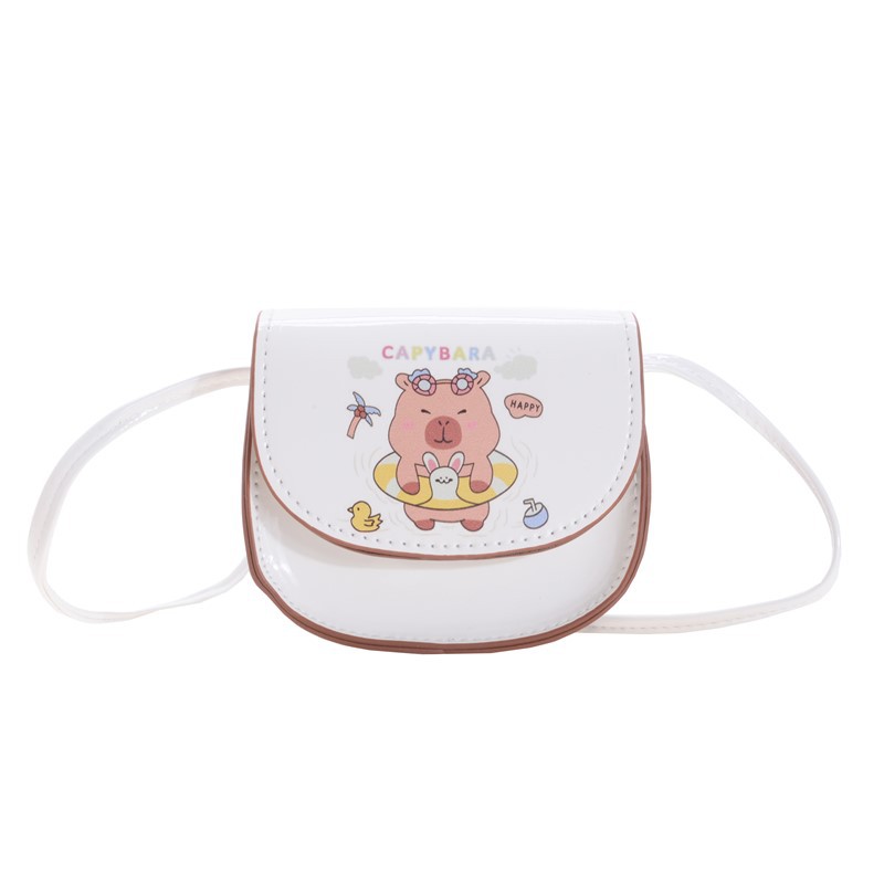 Red popularidad Capibara, bolso de hombro para niños y niñas, mini lindos bolso de impresión extranjera para bebés, nuevo bolso para niños