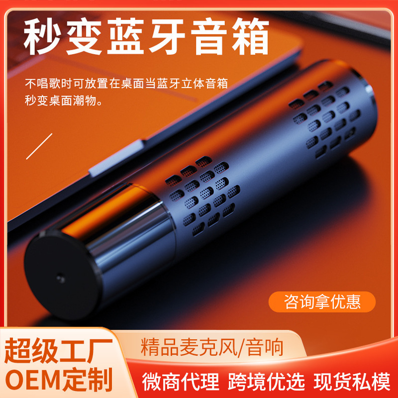 楽柏k 1無線マイク双ラッパbluetoothオーディオdspサウンドカード可変音家庭用k歌マイク卸売り|undefined
