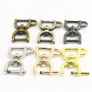 Luggage handbag hardware accessories accessories 5 points inner diameter 1.5cm detachable screw d buckle shoulder bag hanging buckle 8 buckle