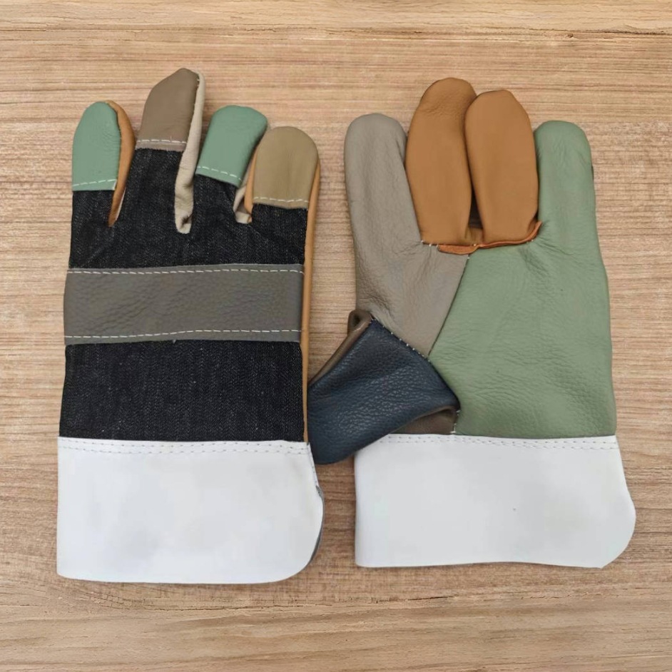 电焊手套牛皮手套家私皮批发焊工烧焊皮革布防烫工业级防护弧焊