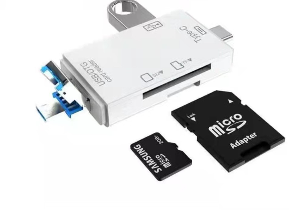 Fábrica seis-en-uno multi-función OTG lector de tarjetas tipo-C android SD/TF tarjeta u disco usb3.0 teléfono móvil ordenador