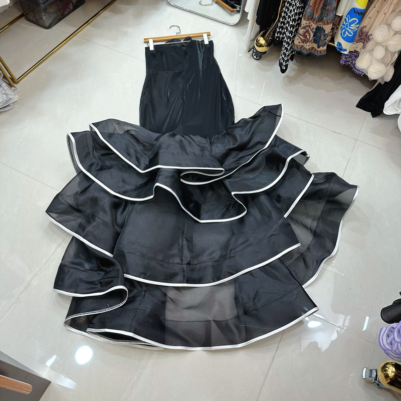 南油欧美澳洲珠光鱼尾包边礼服收腰派对财阀千金抹胸连衣裙|undefined