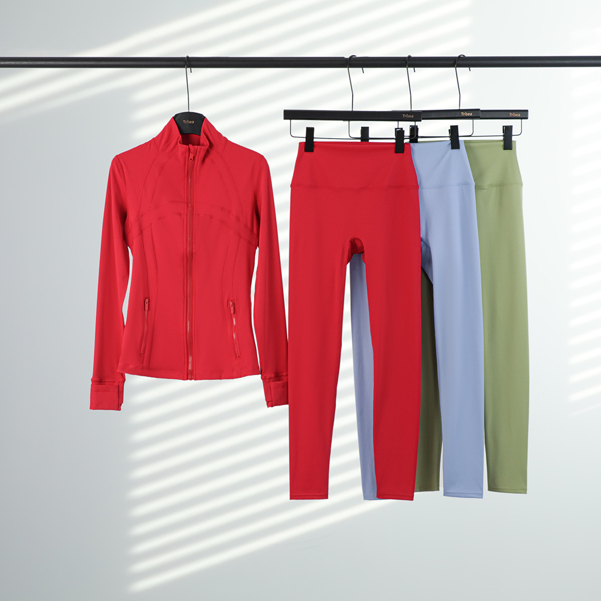 Women's Clothing Slim Fit Quick Drying Sports Jacket Set Elastic Fitness Running Yoga Suit In Stock_ecoleips.com