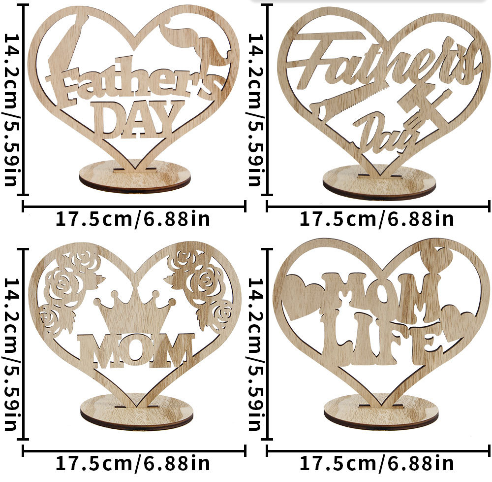 40g Weight Ornaments Home Textiles & Decor Type 1 Piece Quantity Indoor Occasion Boxwood Material Mother'S Day, Father'S Day Festival Letter, Heart Shape Pattern Romantic Style Mother'S Day Father'S Day Romantic Letter Heart Shape Boxwood Ornaments Artificial Decorations 3