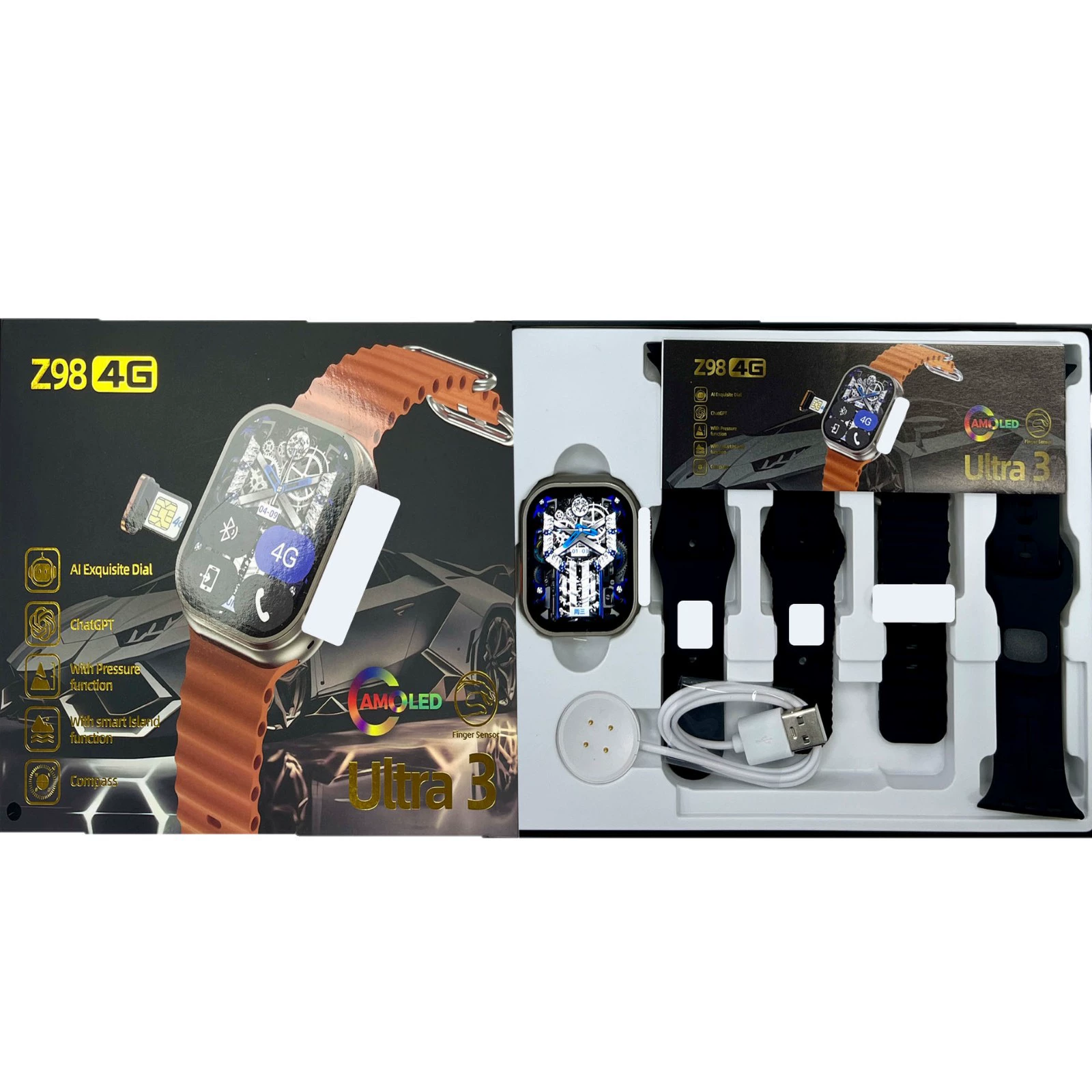 2024 Новый Z98 4G плагин Bluetooth смарт-часы для звонков измерение пульса артериального давления шаг спортивный костюм