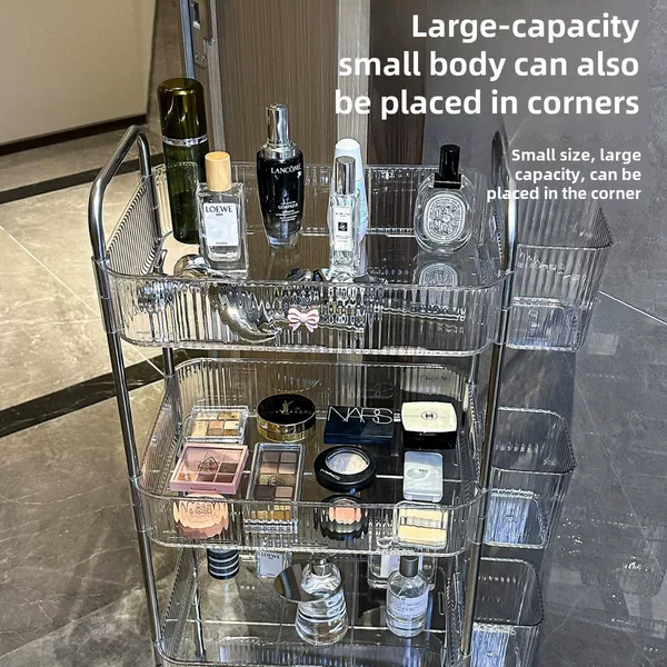 Acrylic Cart Bathroom Gap Storage Rack Living Room Snack Storage Rack Multi-layer Mobile Cosmetic Storage Rack
