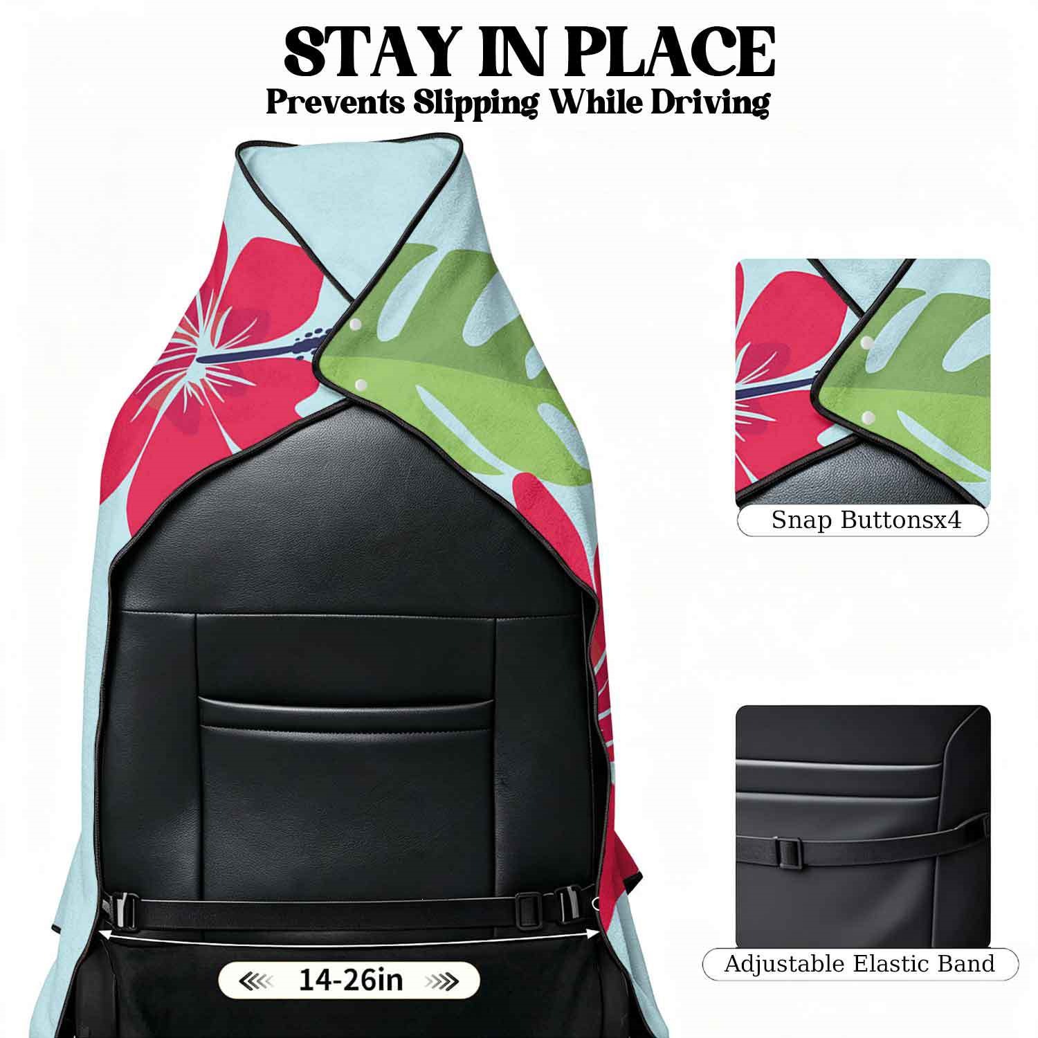 Summer bath towel and car seat cover 2-in-1, ultra-fine fiber outdoor beach and car dual-use universal seat cushion