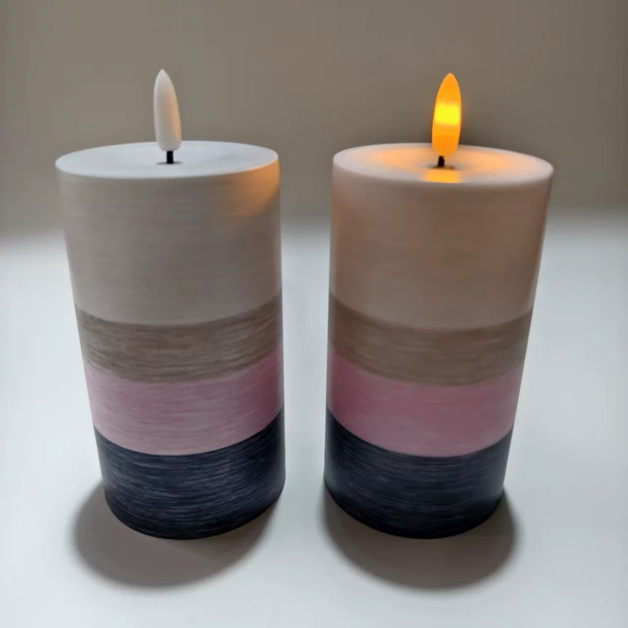 Трансграничная специальная поставка свечей с градиентным принтом, печатью изображений, оформлением сцены, украшением, имитацией светодиодных цифровых свечей.