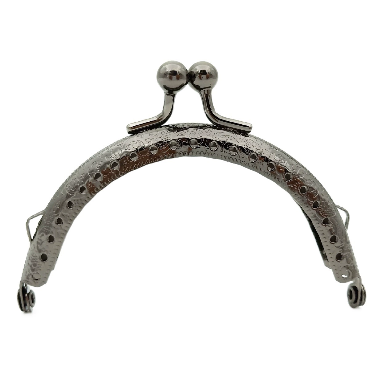 В наличии 8,5 см полукруглая машина для тиснения голова рот Золотая монета кошелек рот Золотая сумка Пряжка рот Золотая сумка Аксессуары для багажа