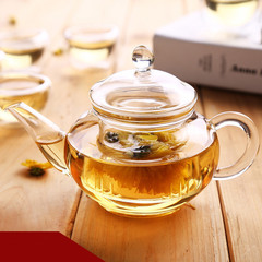 New Borosilicate Glass Office Transparent Water Kettle for Home Use, Simple and Cute, Flower Tea Suitable Glass Tea Pot