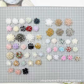 现货批发手工钉珠小香风精致彩色水晶纽扣饰品 服装发饰diy辅料