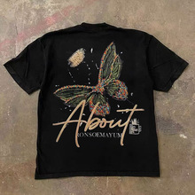 外贸剪标清仓捡漏折扣潮牌纯棉短袖t恤男士宽松百搭半袖衫