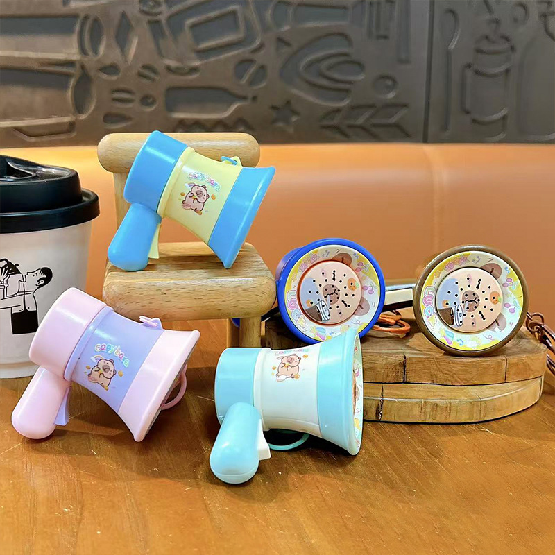 创意卡皮巴拉录音喇叭钥匙扣趣味解压录音喇叭学生玩具书包小挂件|undefined