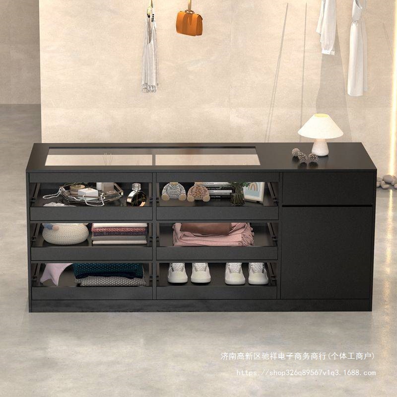 女装服装店中岛展示台陈列柜摆放流水柜台饰品店双面展示柜子批发