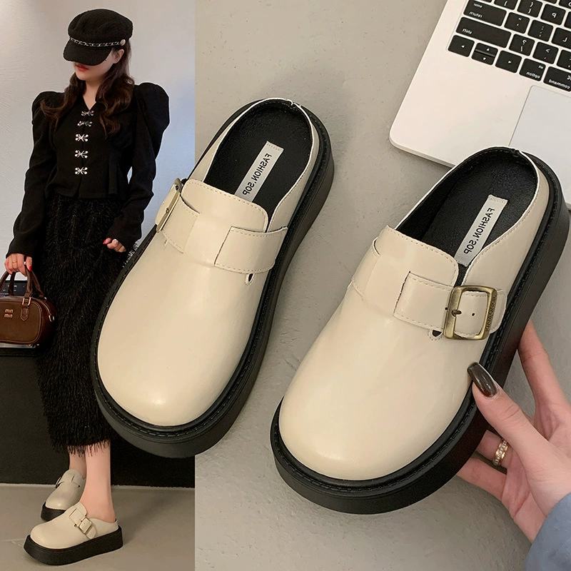 Толстому подошвению Bakenken Baotou полторы тапочки женские туфли