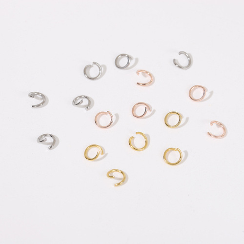 304 stainless steel open ring single ring water-plated gold-plated hand-connected hanging ring jump ring multi-specification diy jewelry accessories