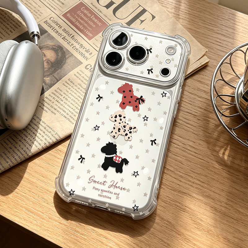 Star Pony Is Suitable for Apple, Huawei, Vivo, Xiaomi, Oppo, Honor, Transparent Iphone17 Mobile Phone Case, Airbag for Women Star Pony Is Suitable for Apple, Huawei, Vivo, Xiaomi, Oppo, Honor, Transparent Iphone17 Mobile Phone Case, Airbag for Women