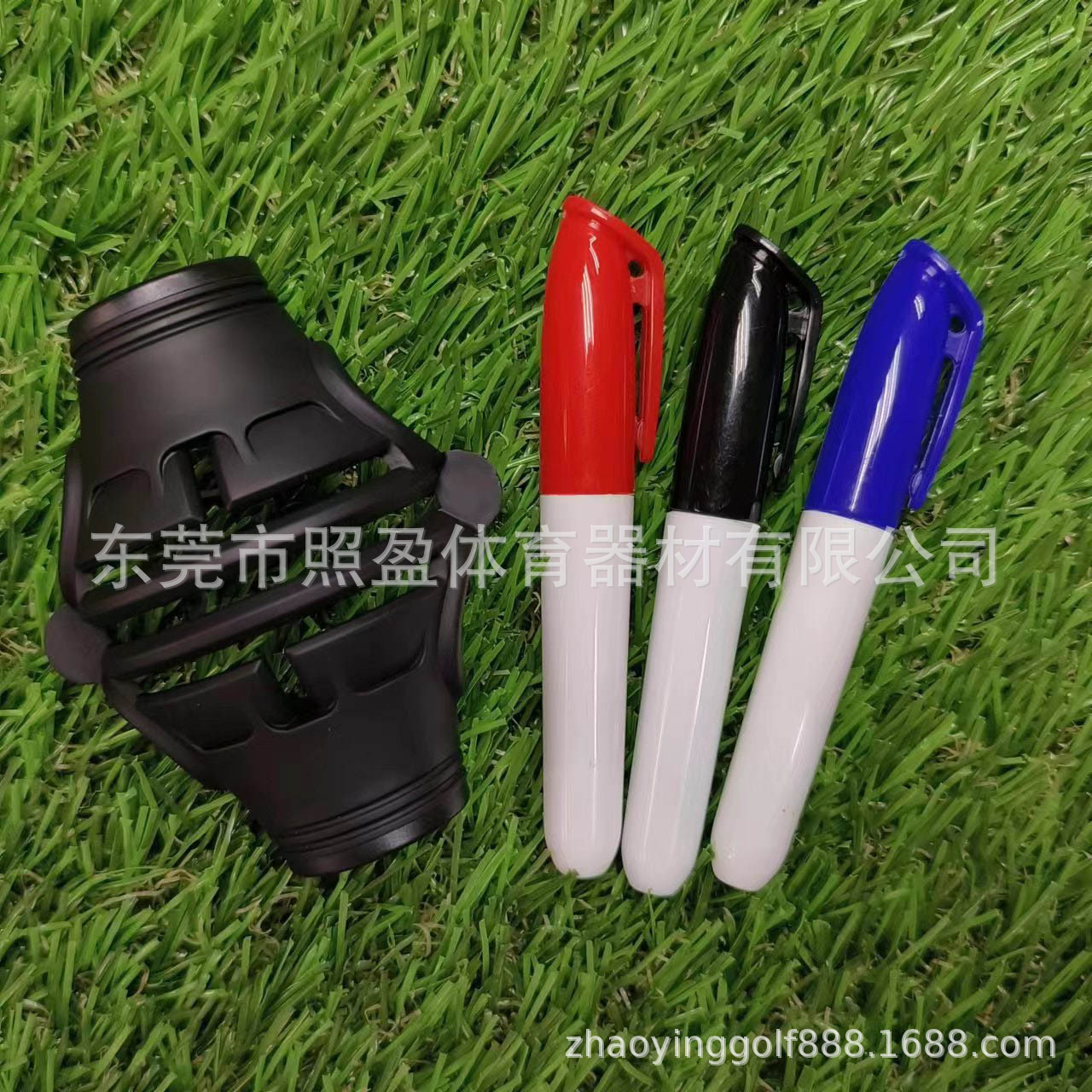 Suministro de 360 ° de rotación apuntando Golf Scriber pintor de tres líneas con la pluma de goma superficie esmerilada