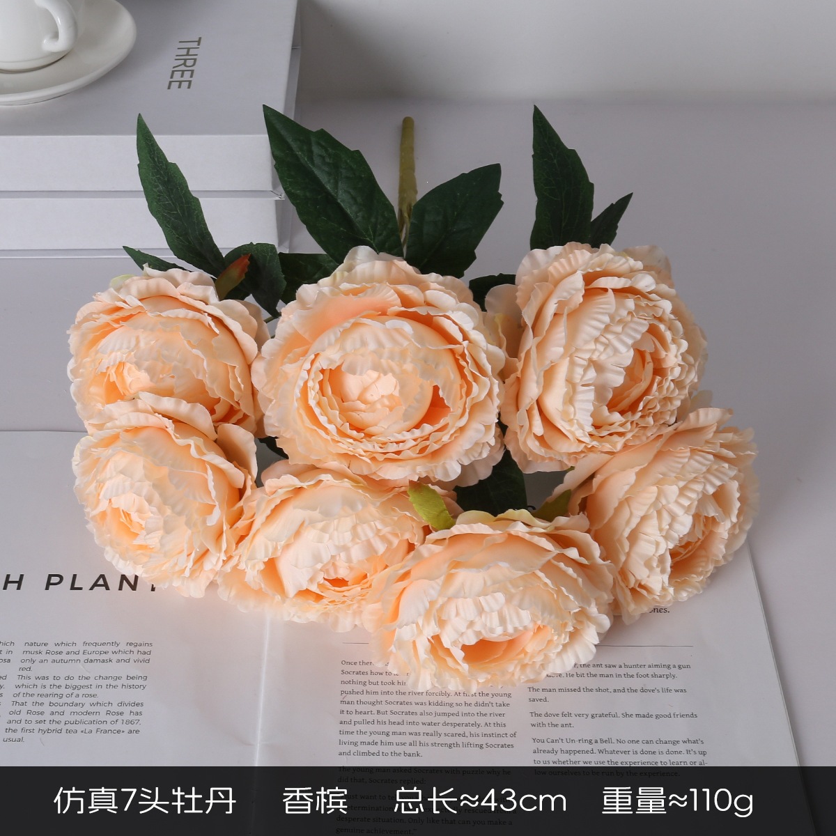 Simulación de flores 7 peonía rosa ramo de flores nórdico decoración de flores decoración de la mesa de comedor flores falsas decoración floral de boda