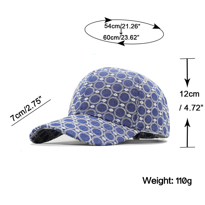 Unisex Casual Round Embroidery Curved Eaves Baseball Cap display picture 1