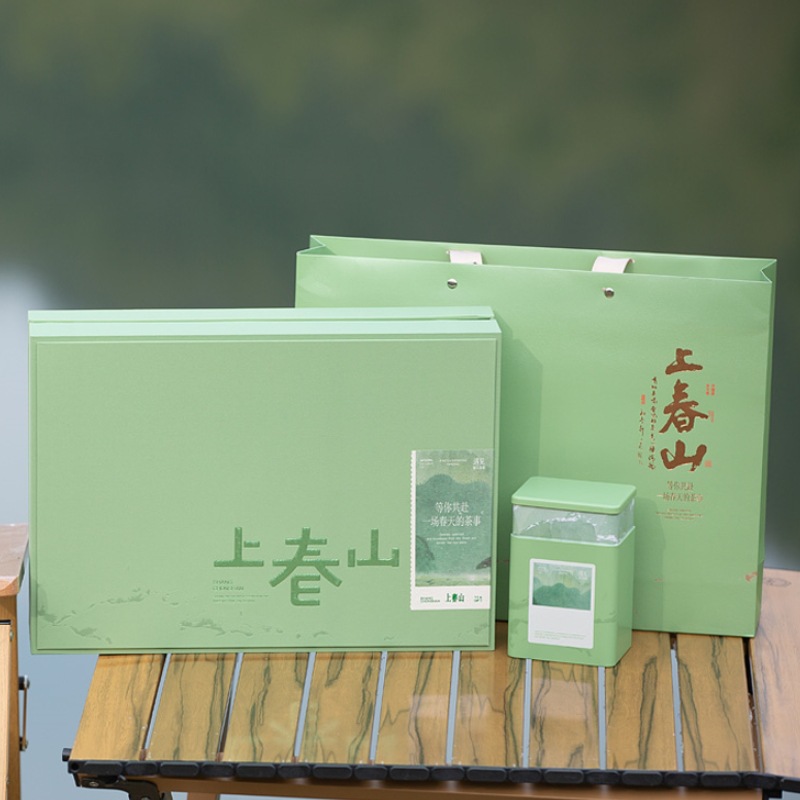 2025 Green Tea Packaging Box Empty Gift Box Pre-Qingming Longjing Biluochun Daying Green Tea Gift Box Tea Gift Box Empty Box