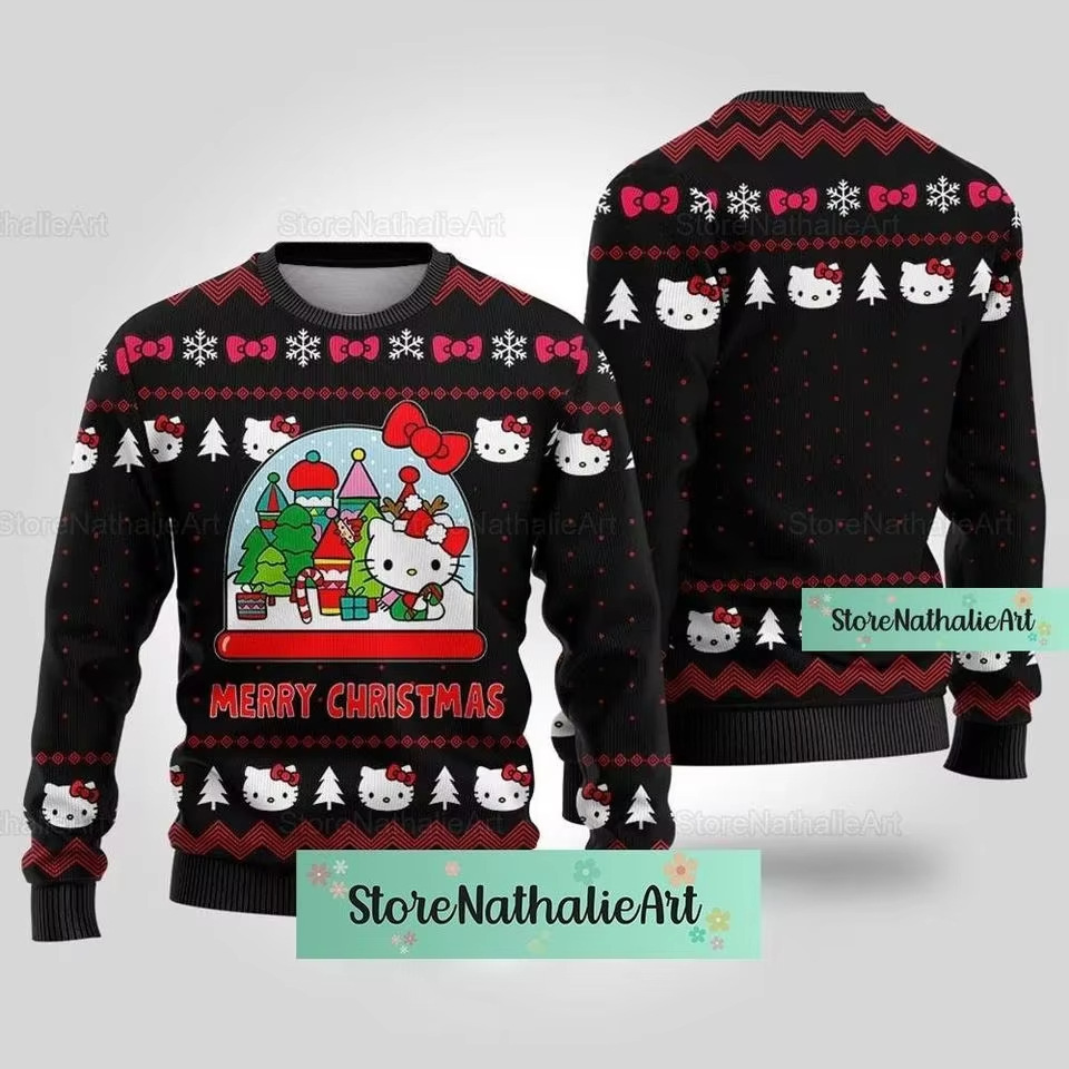 Venta directa de fábrica hombres casuales de todo fósforo hombro de manga larga suéter suelto cuello redondo estampado digital 3D spot