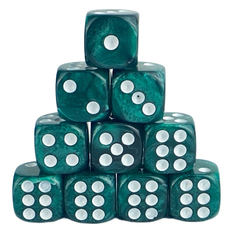Cross-Border Acrylic D6 Dice Bar Ktv Entertainment Teaching Pearl Pattern Dice 12mm Rounded Corners Dice