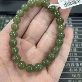 天然8mm和田玉晴水单圈手串 高冰素款 色泽通透直播供货批发