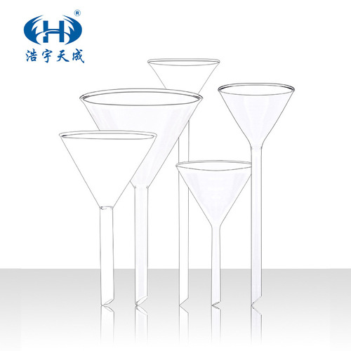 Glass funnel plastic funnel short neck long neck tapered 40/50/60/75/90mm triangular funnel teaching equipment