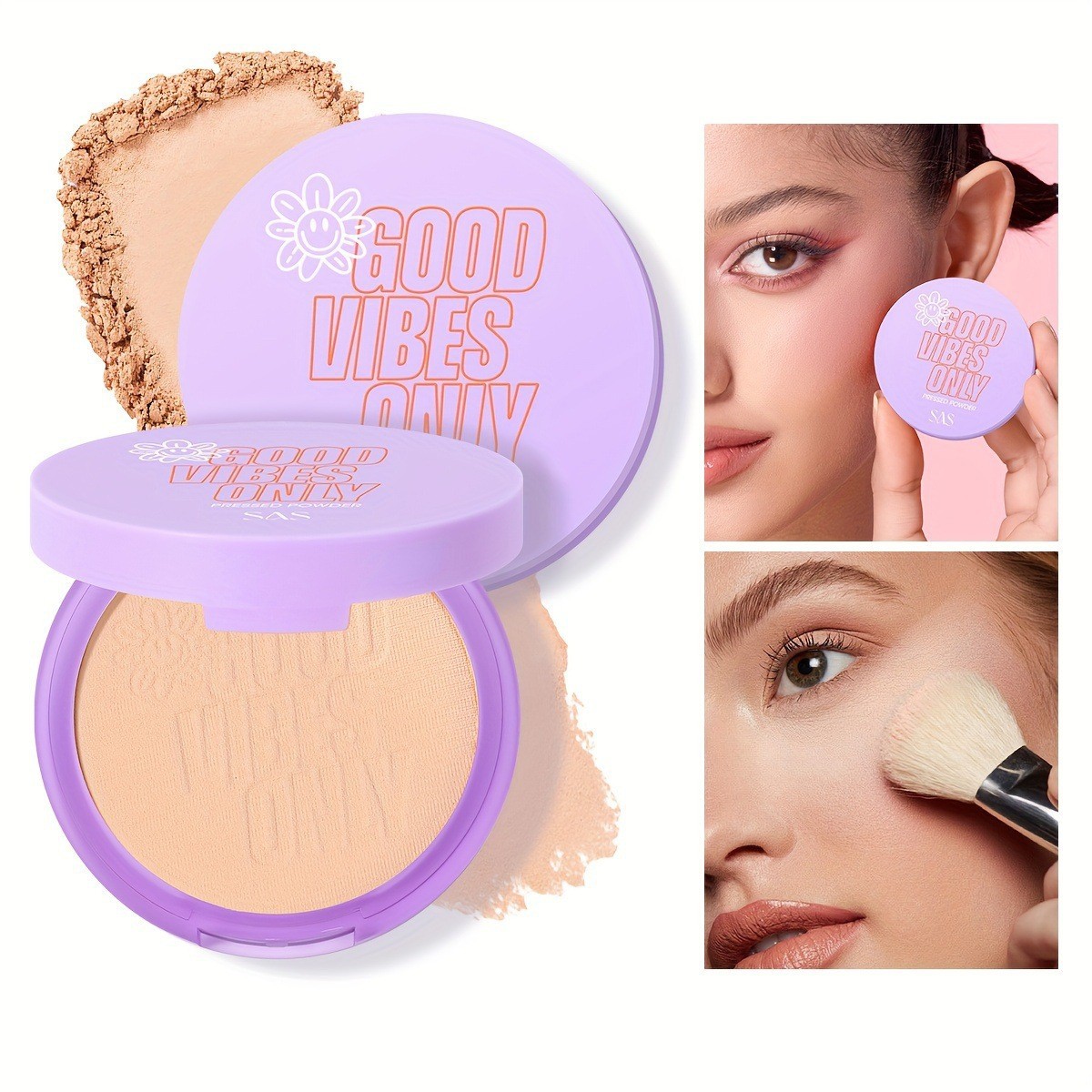 USHAS polvo spot transfronterizo de Europa y Estados Unidos opacador mate efecto de maquillaje control de aceite húmedo impermeable a prueba de sudor SAF031A