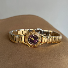 IEKE法式复古浮雕小表盘小巧精致小众高级感小金表女士表石英手表