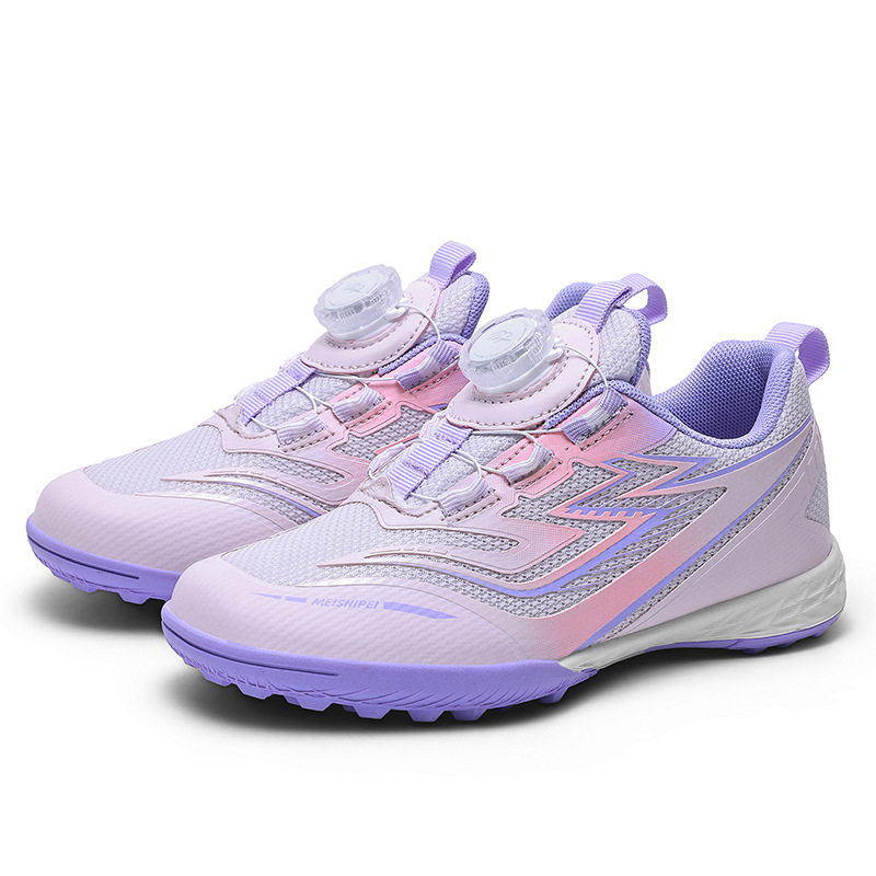 Zapatos de fútbol infantiles transfronterizos estudiantes niños mayores zapatos deportivos ligeros transpirables niñas zapatos de entrenamiento de hierba al aire libre clavos rotos