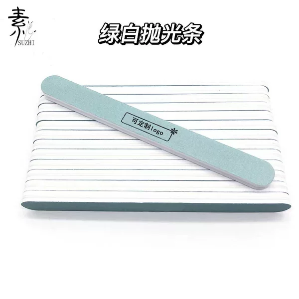 Nail Polish bar green and white Polish bar nail polish bar wholesale nail polish polishing block wipe silver stick text play
