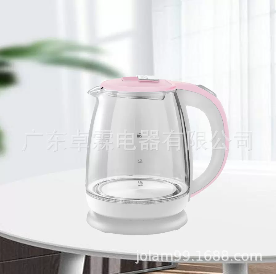 出口外贸电热烧水壶1.8L蓝光防干烧电热烧水壶玻璃煮茶器GMC-300