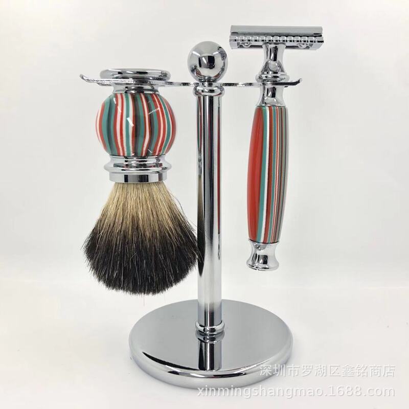 Factory wholesale beard brush set razor set men's shaving supplies