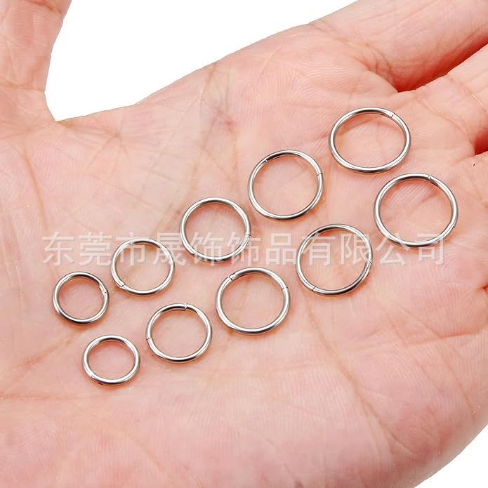 F136 Titanium 闭口圈 Helix Cartilage Stud 无缝 Ring Nose Hoop G23 Implant Grade Titanium Septum Earring Piercing Jewelry