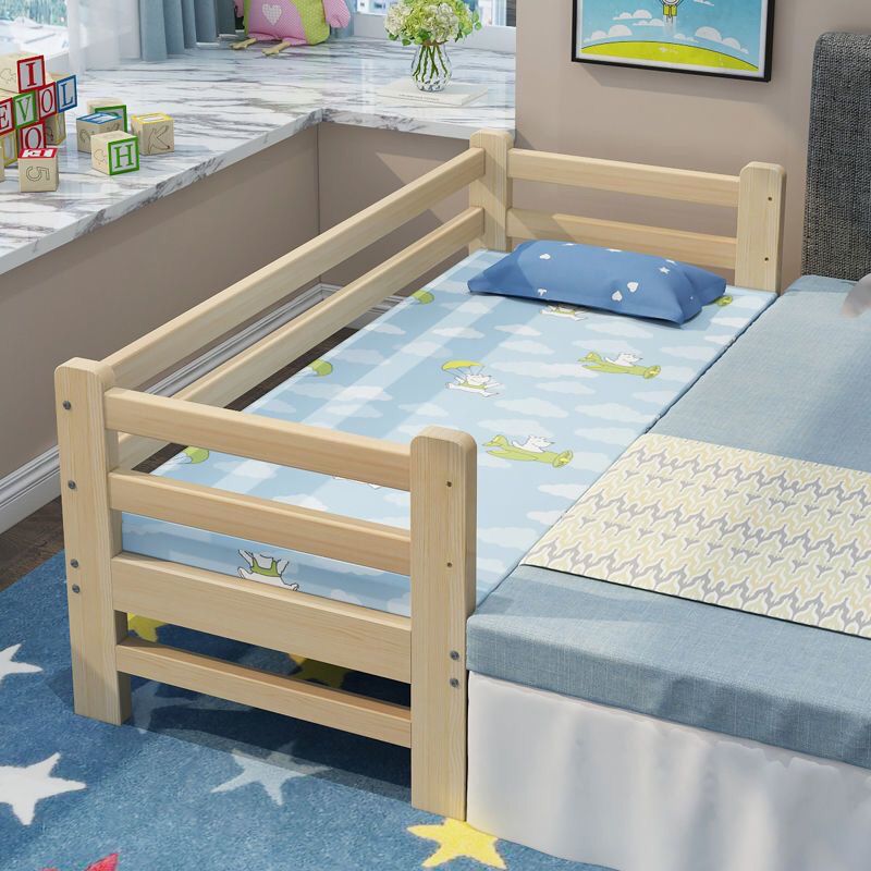 Spliced ​​Solid Wood Baby Widened Children's Bedside Guardrail Boy Baby Girl Crib Large Bed Children's Bed Bed