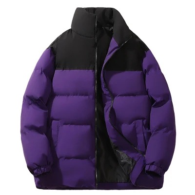 2023 nueva capa acolchada de algodón de invierno para hombres y mujeres collar de pie corto moda estilo coreano abrigo de pan juvenil entrega de una sola pieza