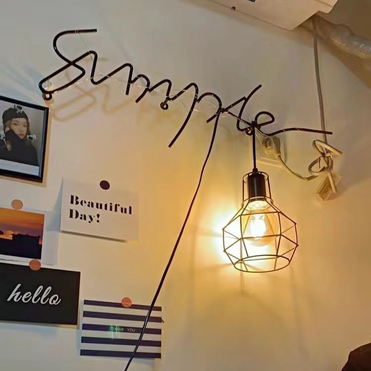 网红LED小夜灯墙壁挂灯房间装饰ins卧室床头灯diy氛围灯台灯批发