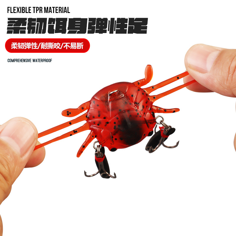 Taiyu TPR cangrejo Luya cebo suave 13g sumergido paquete de tiro lejano plomo tres ganchos pesca en barco pesca en el mar cebo falso biónico