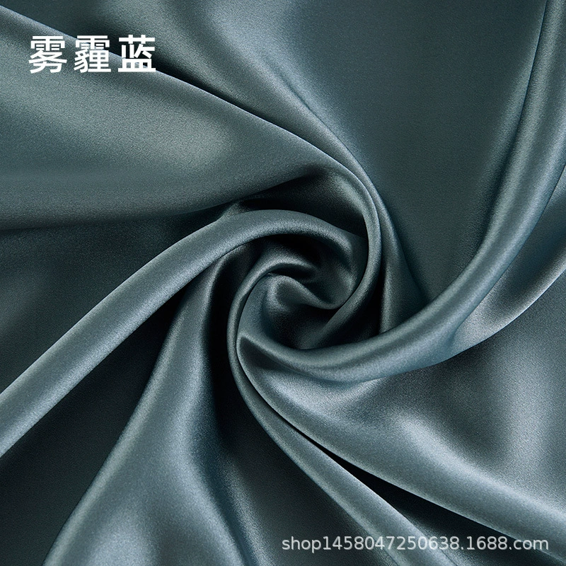 Silk fabric 100% mulberry satin, 114 cm width, 16 momme, plant‑dyed, wholesale multi‑color