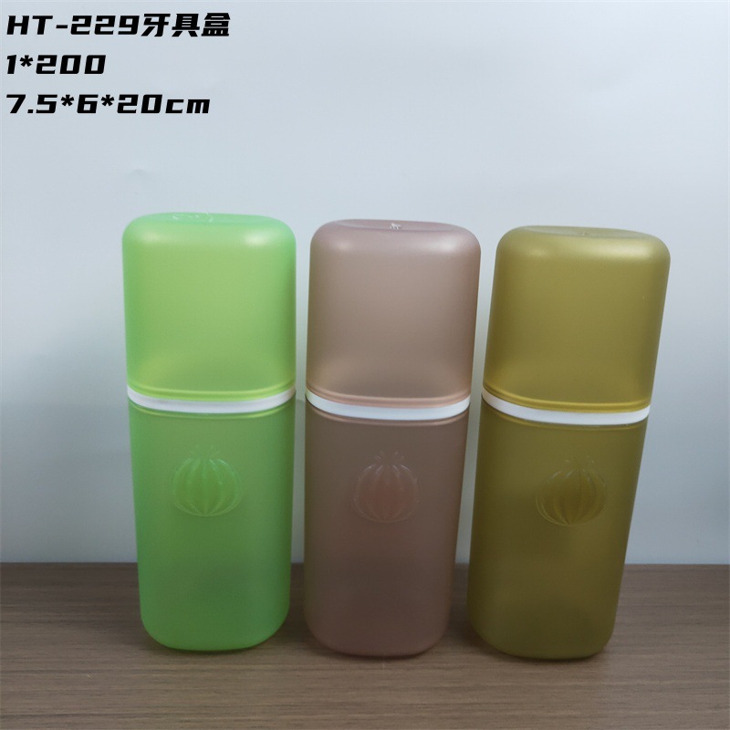 Viaje de negocios taza de lavado conjunto de caja de cepillo de dientes estudiantes portátiles con cubierta taza de cepillo de dientes viaje al por mayor dormitorio de estudiantes aparatos dentales